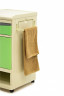 Тумба прикроватная МЕТ BLZ 026 пластиковая с выдвижным столиком, на колесах, цвет зеленый